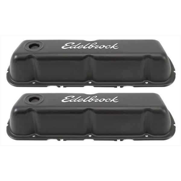 Edelbrock 4603 Signature Series Valve Cover - Black E11-4603 - main